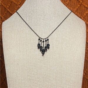 1928 Vintage Victorian Black Beaded Necklace